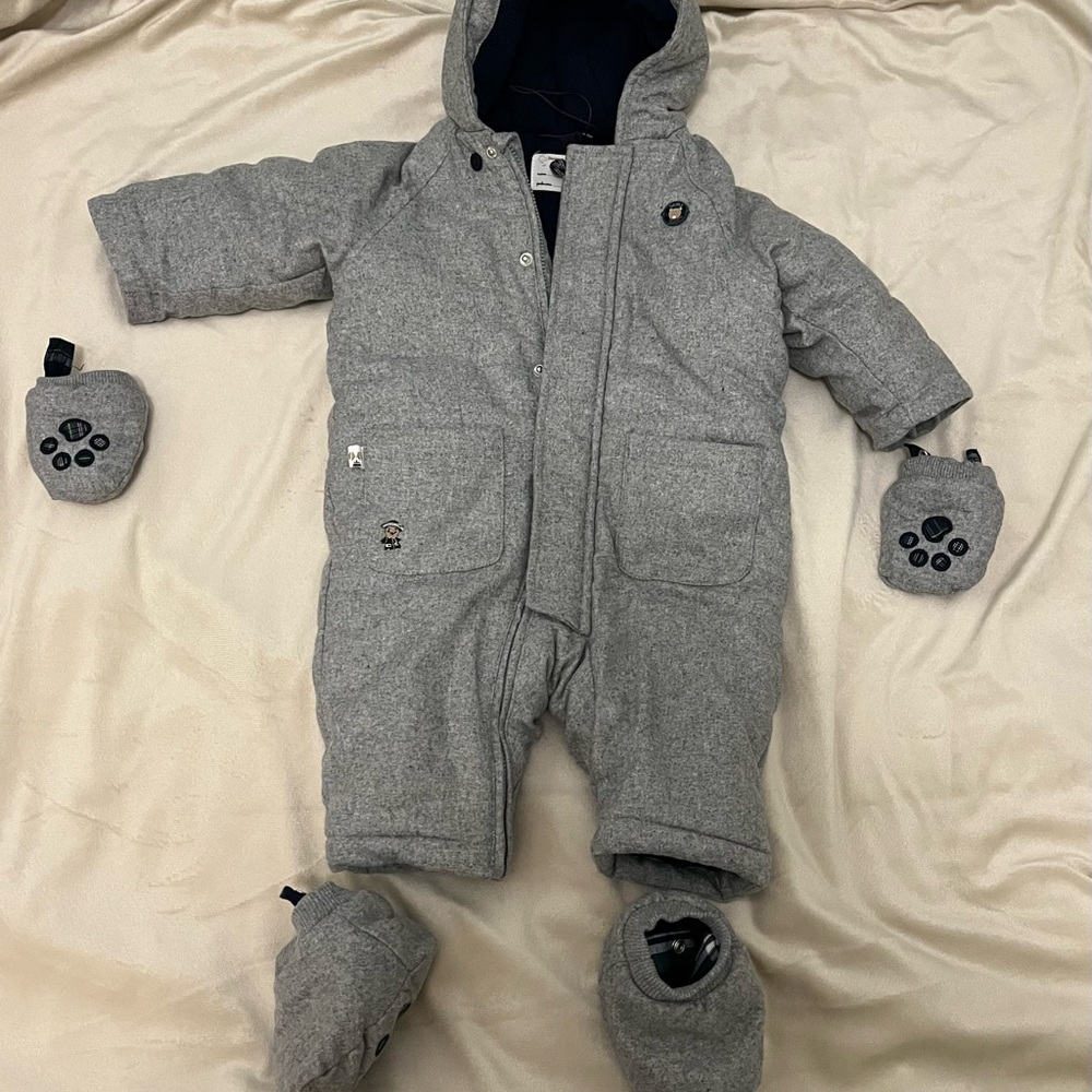 Stylish Gray Kids One Piece Footie